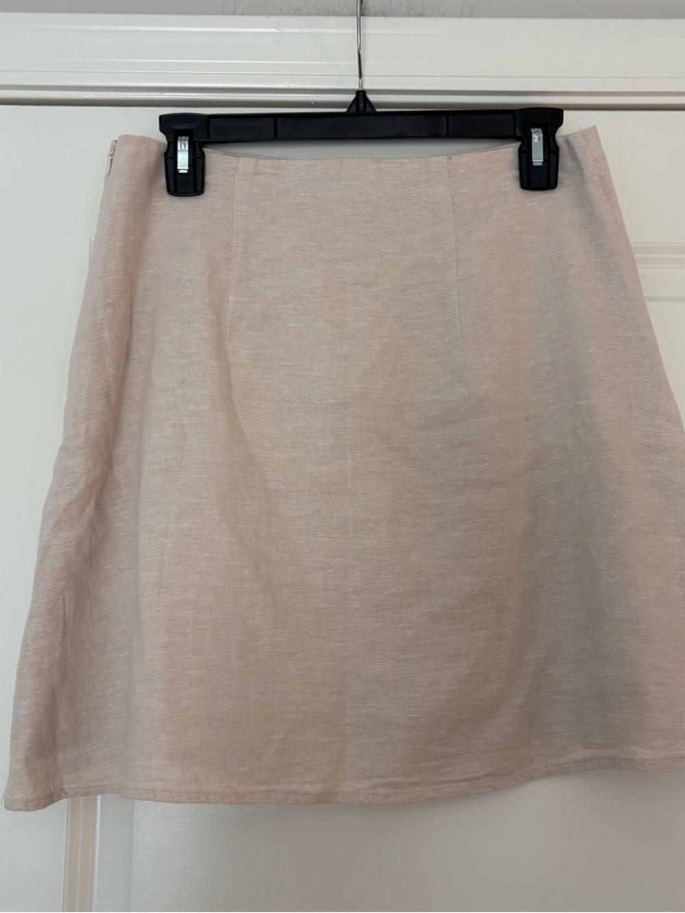 Loft Women’s Cream/Beige Linen Blend A-Line Mini Skirt - Picture 3 of 9